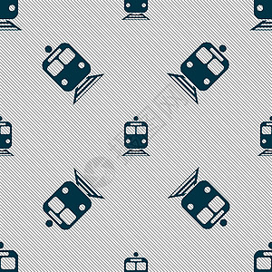 列图标符号 无缝模式带有几何纹理 矢量旅游机车地铁座位交通工具货物喷射乘客运输团体图片