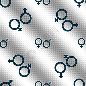 男女图标符号 无缝模式带有几何纹理 矢量女性插图障碍性别女孩女人男性男生绅士洗澡图片