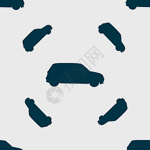 Jeep 图标符号 无缝模式与几何纹理 矢量机壳公用事业交通吉普车掀背车徽章车轮车辆货车赛车图片