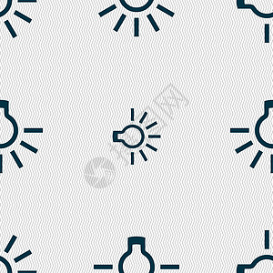 光灯灯泡图标符号 无缝模式 带有几何纹理 矢量电子产品荧光技术解决方案头脑风暴节能绘画夹子电气图片
