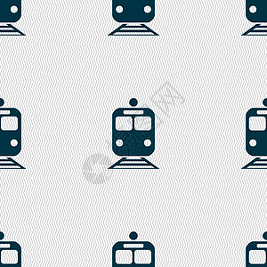 列图标符号 无缝模式带有几何纹理 矢量喷射火车隧道地铁航程座位运输机车团体列车图片