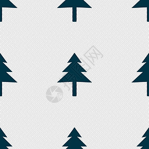圣诞树图标符号 无缝模式与几何纹理 矢量植物森林环境松树季节问候语生态网络植物学涂鸦图片