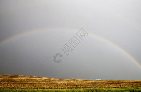 萨斯喀彻温彩虹天气危险雷雨天空风景风暴荒野戏剧性图片