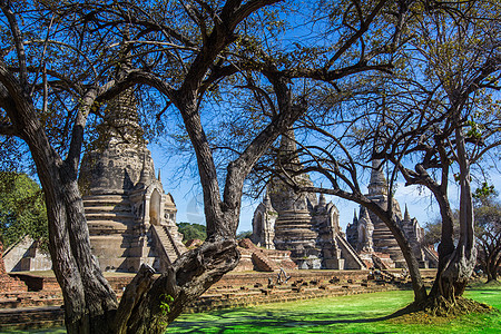 泰国Ayutthaya的寺庙旅行佛塔宝塔天空建筑旅游地标宗教扫管建筑学图片