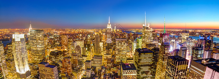 纽约市曼哈顿市中心天线办公室天际观景台商业市中心地球景观日落地标建筑学图片
