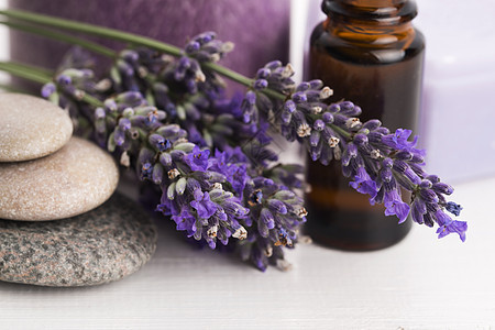 基本油类和熏衣草花浴室药品皮肤皮肤科香气芳香护理草本植物紫色健康图片