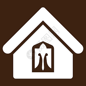 在中创建的主图标商业大厦棕色抵押主页小屋家园公寓出生地住宅背景图片