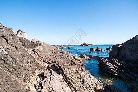 Maunganui山 山脚岩石状海岸线图片