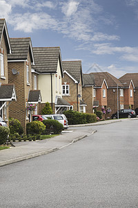 a 郊区居民街道房子结构驱动住房运输路面住宅方式汽车背景图片