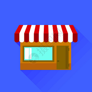 存储图标插图城市窗帘收费精品咖啡店餐厅店铺销售窗户图片