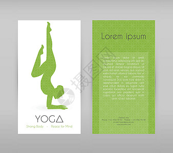 妇女做瑜瑜伽 传单卡片跳舞活动闲暇小册子身体插图绘画平衡姿势图片