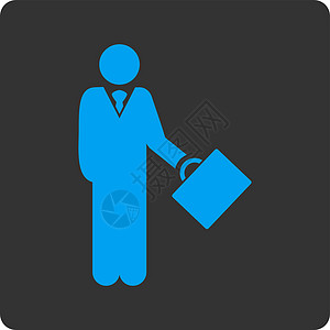 实业家图标职业行李旅行顾客字形人士雇主就业首席员工图片