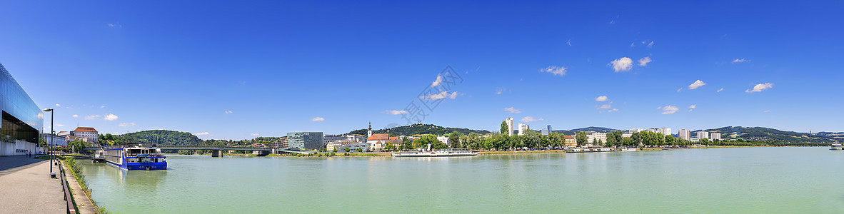 多瑙多瑙河林茨全景图片