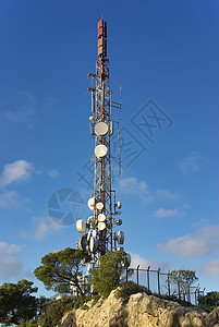 通讯塔金属发射机频率数据雷达收音机通信信号电视电讯图片