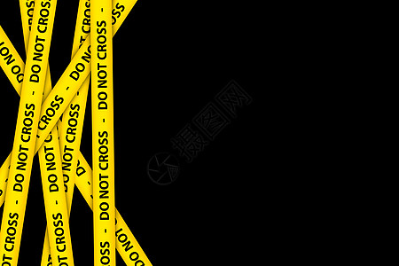 不要交叉磁带插图黄色注意力保护带黑色障碍防盗艺术安全胶带图片