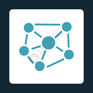 社会图图标节点社交社区深蓝色蓝色团队图表链接细胞背景图片