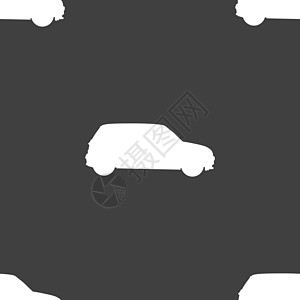 吉普图标符号 在灰色背景上的无缝模式 矢量民众徽章艺术公用事业卡车车皮机壳车轮汽车旅行图片
