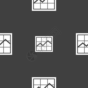图表图标标志 灰色背景上的无缝模式 韦克托网络收藏统计报告金融信息进步酒吧柱子插图图片