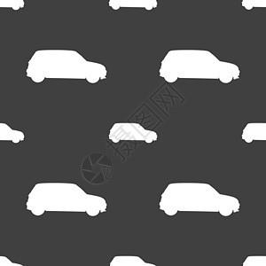 吉普图标符号 在灰色背景上的无缝模式 矢量机壳艺术汽车掀背车车辆轿车卡车民众商业吉普车图片