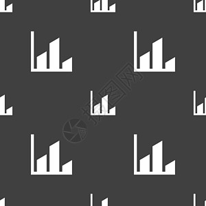 图表图标标志 灰色背景上的无缝模式 韦克托推介会报告插图金融收藏酒吧柱子统计组织信息图片