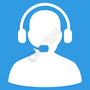 商业集的接待器图标字形麦克风助手推销讲话呼叫接待员电话耳机经理图片