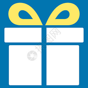 来自竞争和成功双彩图标集的当前图标优胜者生日生日礼物字形盒子白色质量礼物丝带展示图片