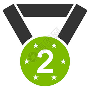 竞争和成功双彩图集的第二奖牌图标锦标赛徽章竞赛荣誉证书运动质量评分字形金子图片