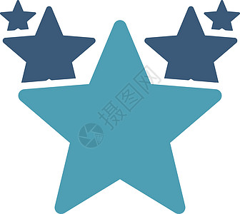 从竞争和成功双彩图标集中点击列队图标证书评分成就流行歌曲蓝色优胜者奖项书签奖励星星图片
