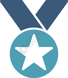 竞争和成功双彩图集中的奖章图标勋章金子评分保修印章青色贸易海豹徽章标签图片