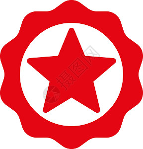 竞争和成功双彩图集中的奖章海豹图标印章保修文凭庆典星星标签评分徽章速度红色图片