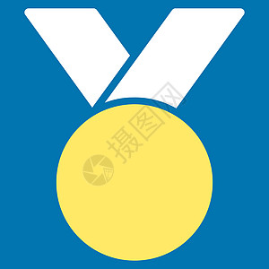 比赛和成功双彩图集中的陆军奖章图标徽章字形荣誉金子文凭领导者优胜者领导优势蓝色图片