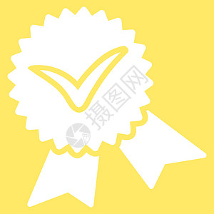 竞争和成功双彩图集中的校验印章图标质量优胜者评分速度黄色邮票海豹白色背景领导者图片