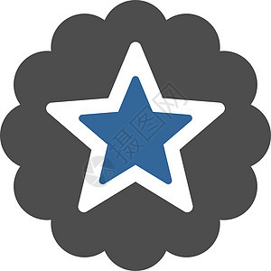 来自竞争和成功双彩双色图标集的奖品图标灰色海豹勋章保修金子徽章评分星星庆典字形图片