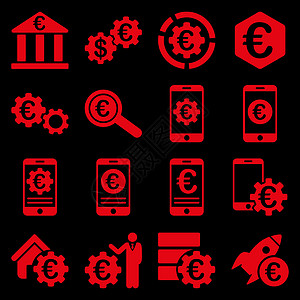 欧元银行业务和服务工具图标计算收益现金手机银行业经济数据库经济学家建筑联盟图片