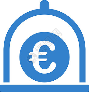 来自的欧元标准图标储蓄订金资本档案金库储物盒存钱罐硬币储物柜银行背景图片