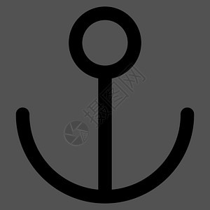 锁定锚点图标黑色导航海洋码头船运港口矢量航海海港海军图片