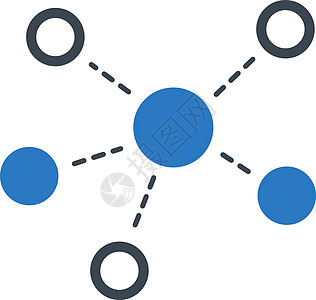 虚拟链接图标团队线条分支机构细胞组织分发社会化学网络媒体图片
