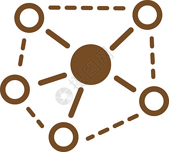 分子链接图标分支机构社会配置合作公司五角星社交细胞组织线条图片