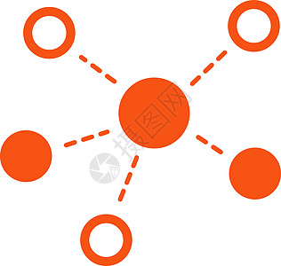 虚拟链接图标网络合作社会图表细胞组织社交媒体线条字形图片