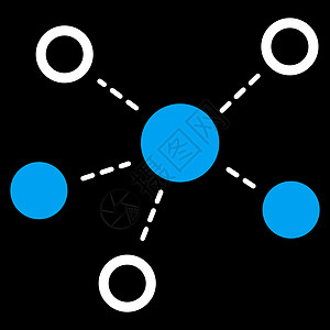 虚拟链接图标配置分支机构链接图表圆圈分发蓝色网络社会化学图片