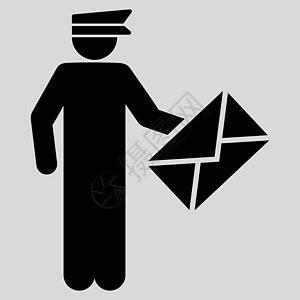 Postman 图标送货导游司机包装明信片字形后勤邮寄信封邮资图片
