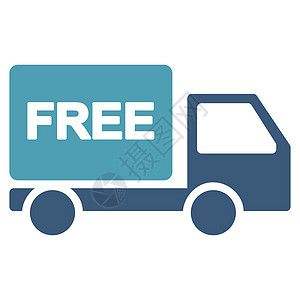 Free交付图标标签服务货车质量运输展示出租车市场奖金字形图片