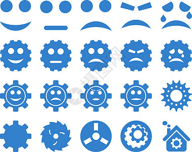 工具和微笑工具图标木工控制工程刀具齿轮符号配置幸福手指表情图片