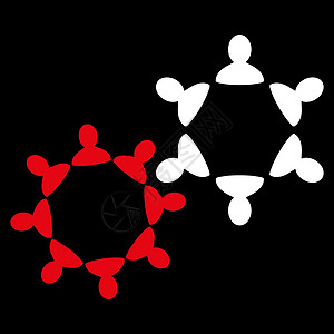 商业集成的合作图示合伙友谊团队团结人群雇员网络技术联盟用户图片