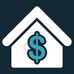 商业集成的房价图标建筑学公寓银行贷款银行业市场公司金融深蓝色背景图片