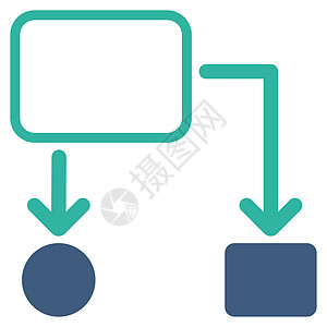 来自商业集的计划图标青色项目流动流程图解决方案算法界面信息战略编程图片