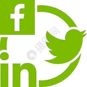 社会网络图标讨论社交生态世界友谊字形讲话会议互联网绿色背景图片