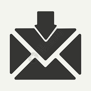 黑白移动应用程序信封中的平板绘画按钮作品网络蓝色办公室数字地址电脑商业图片