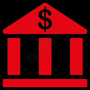 商业双彩集的银行图标大楼金融公司现金黑色电子商务资金店铺平衡办公室图片
