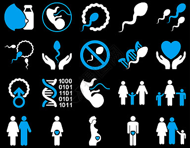 医疗图标集代码细胞急救孩子们基因女士援助卵子胚胎精子图片